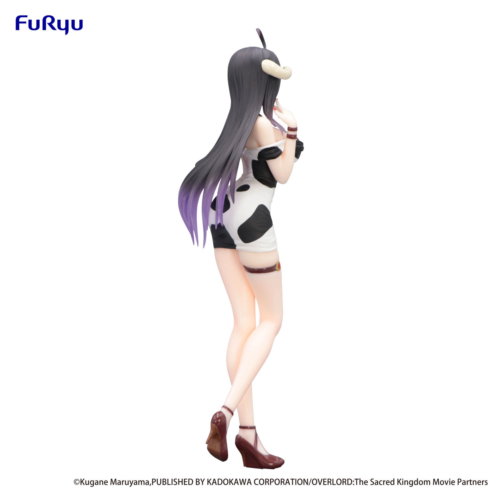 Furyu Overlord Trio Try It Figure Albedo Mini Dress Cow Pattern Version