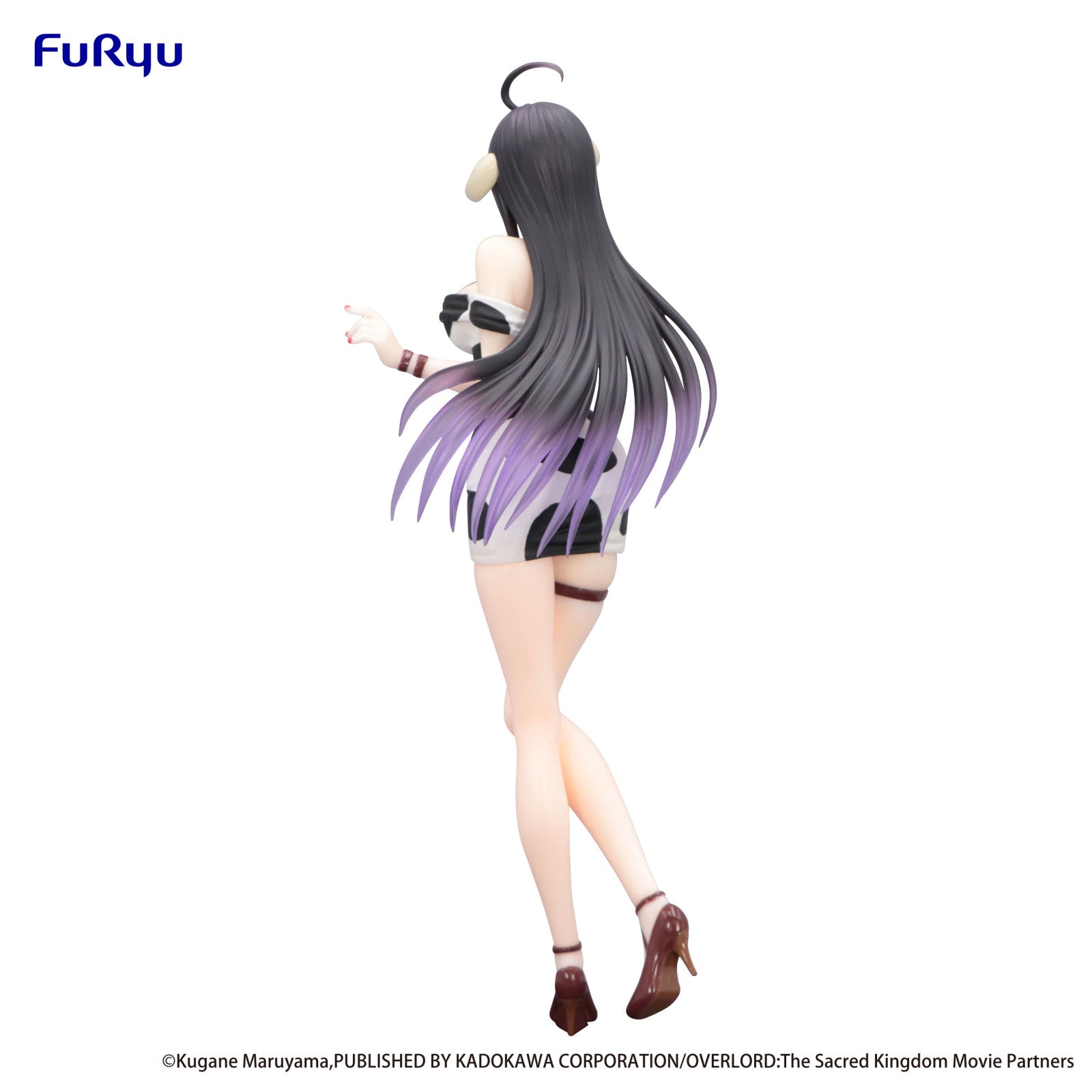 Furyu Overlord Trio Try It Figure Albedo Mini Dress Cow Pattern Version