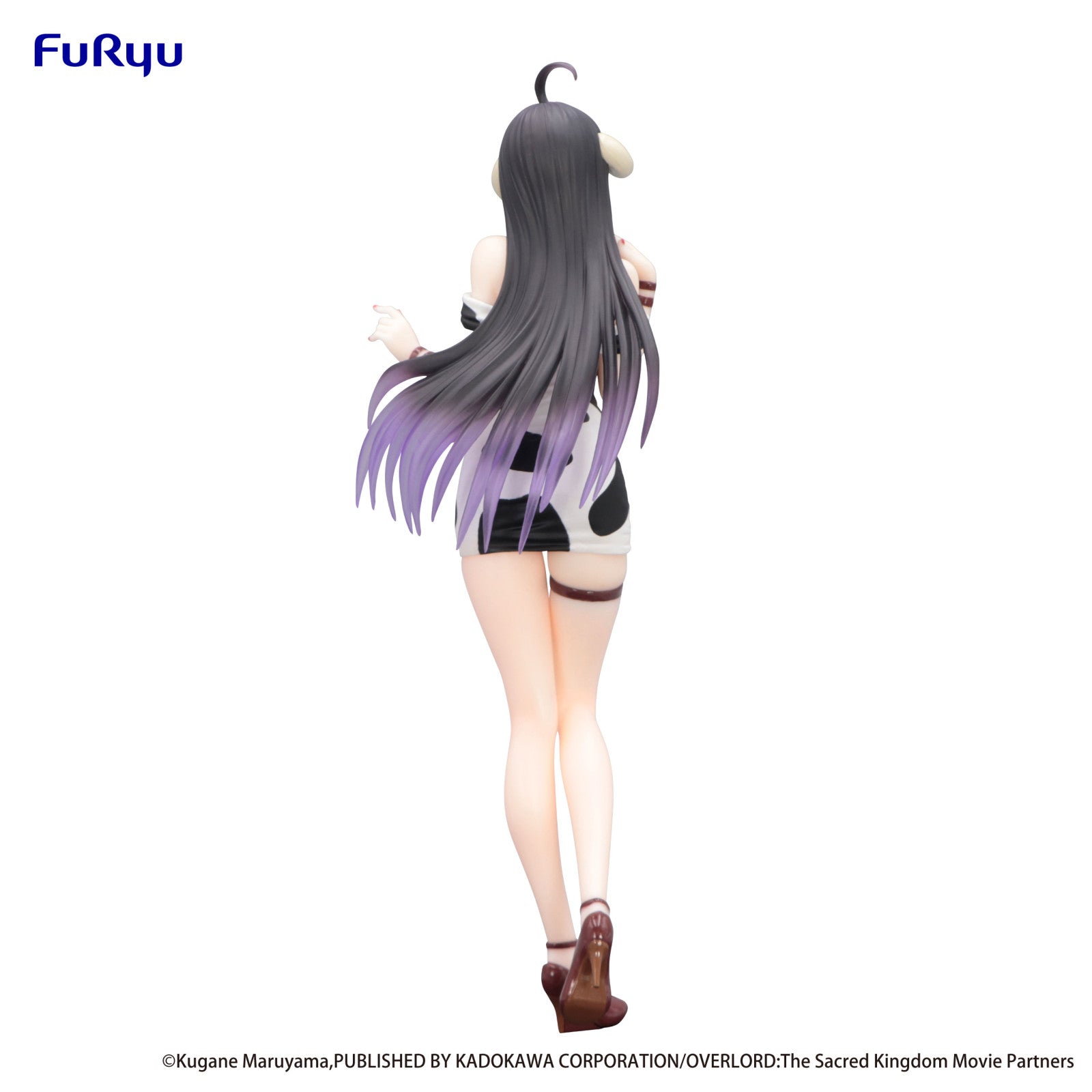 Furyu Overlord Trio Try It Figure Albedo Mini Dress Cow Pattern Version