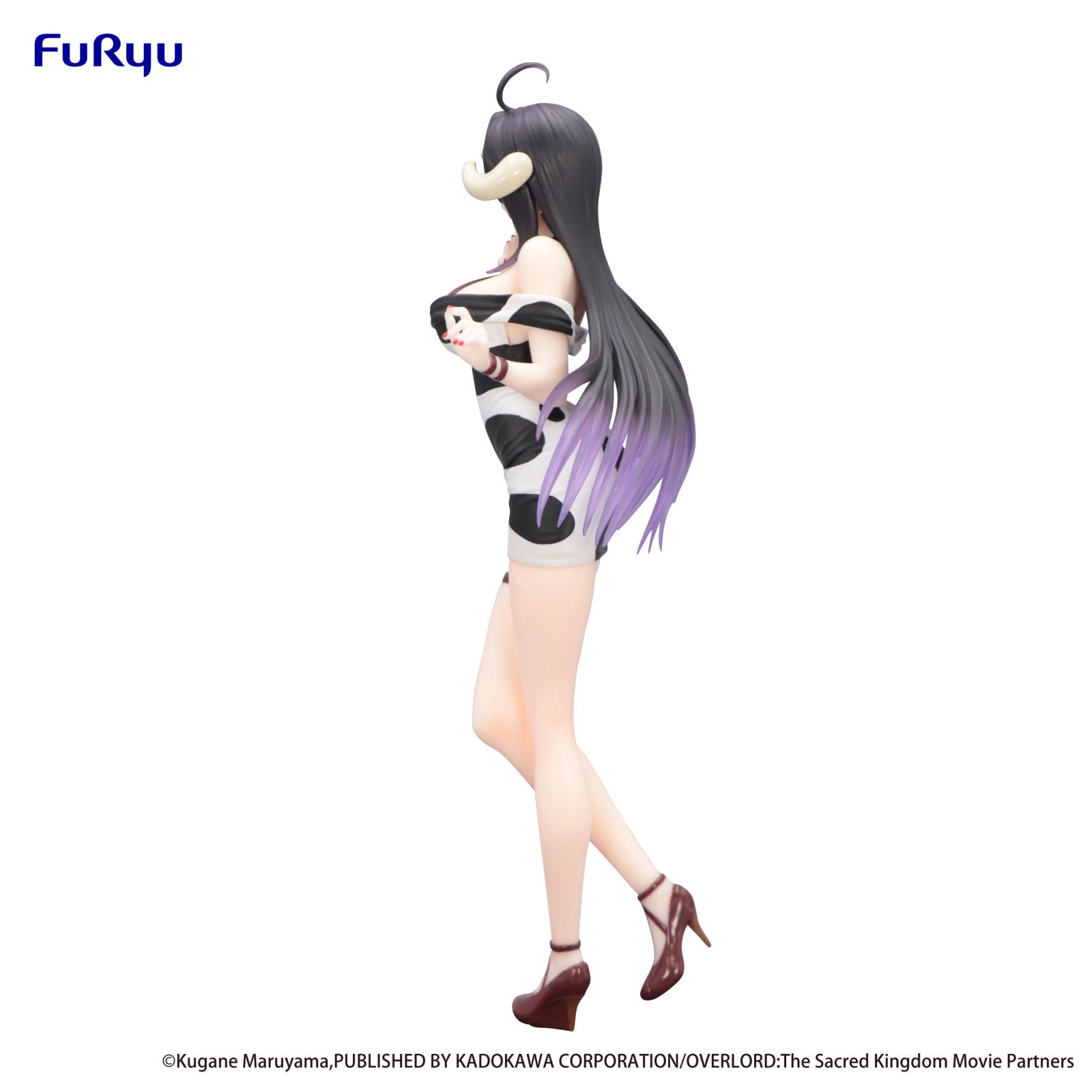 Furyu Overlord Trio Try It Figure Albedo Mini Dress Cow Pattern Version
