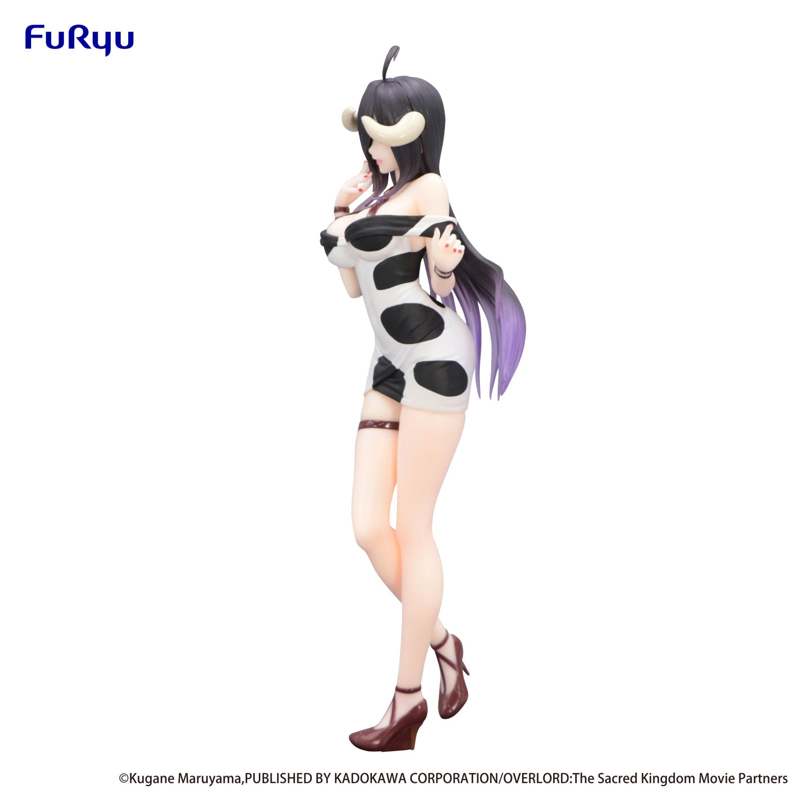 Furyu Overlord Trio Try It Figure Albedo Mini Dress Cow Pattern Version