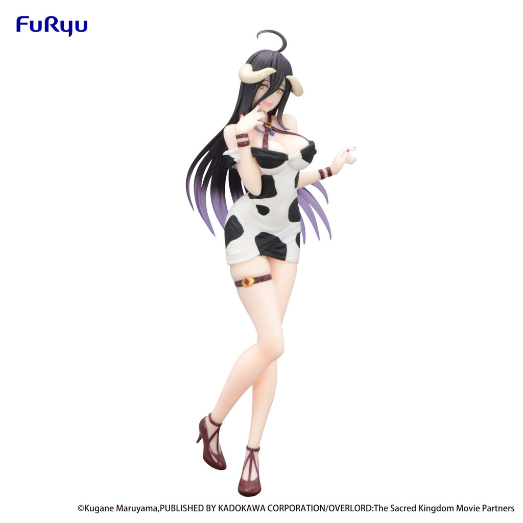 Furyu Overlord Trio Try It Figure Albedo Mini Dress Cow Pattern Version